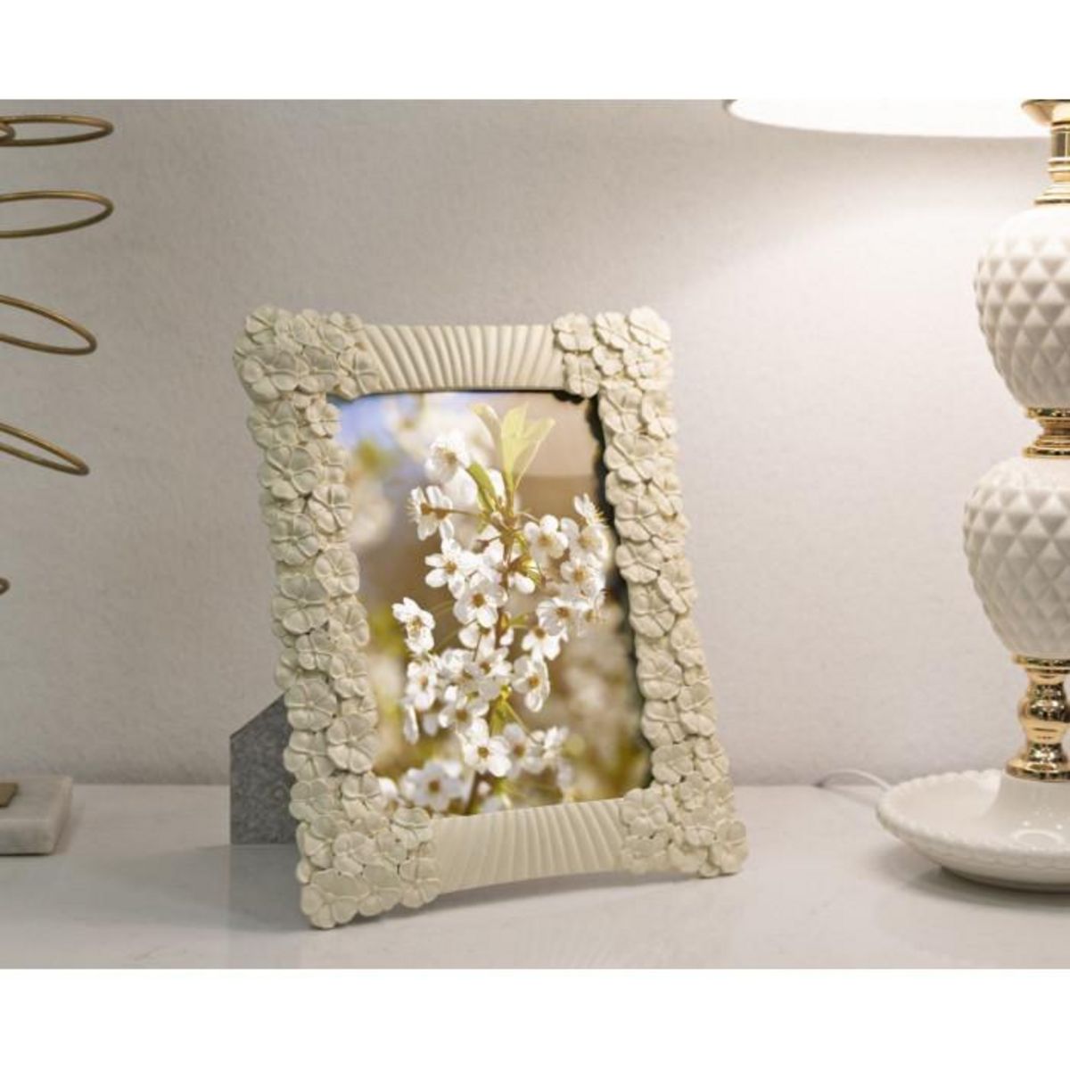 Paris Prix Cadre Photo Déco Fleurs  Cempalk  15x20cm Crème