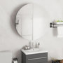 Voir la diapositive 1 : VIDAXL Armoire de salle de bain miroir rond et LED Gris 54x54x17,5 cm