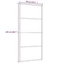 Voir la diapositive 5 : VIDAXL Porte coulissante Verre ESG depoli et aluminium 90x205 cm Noir
