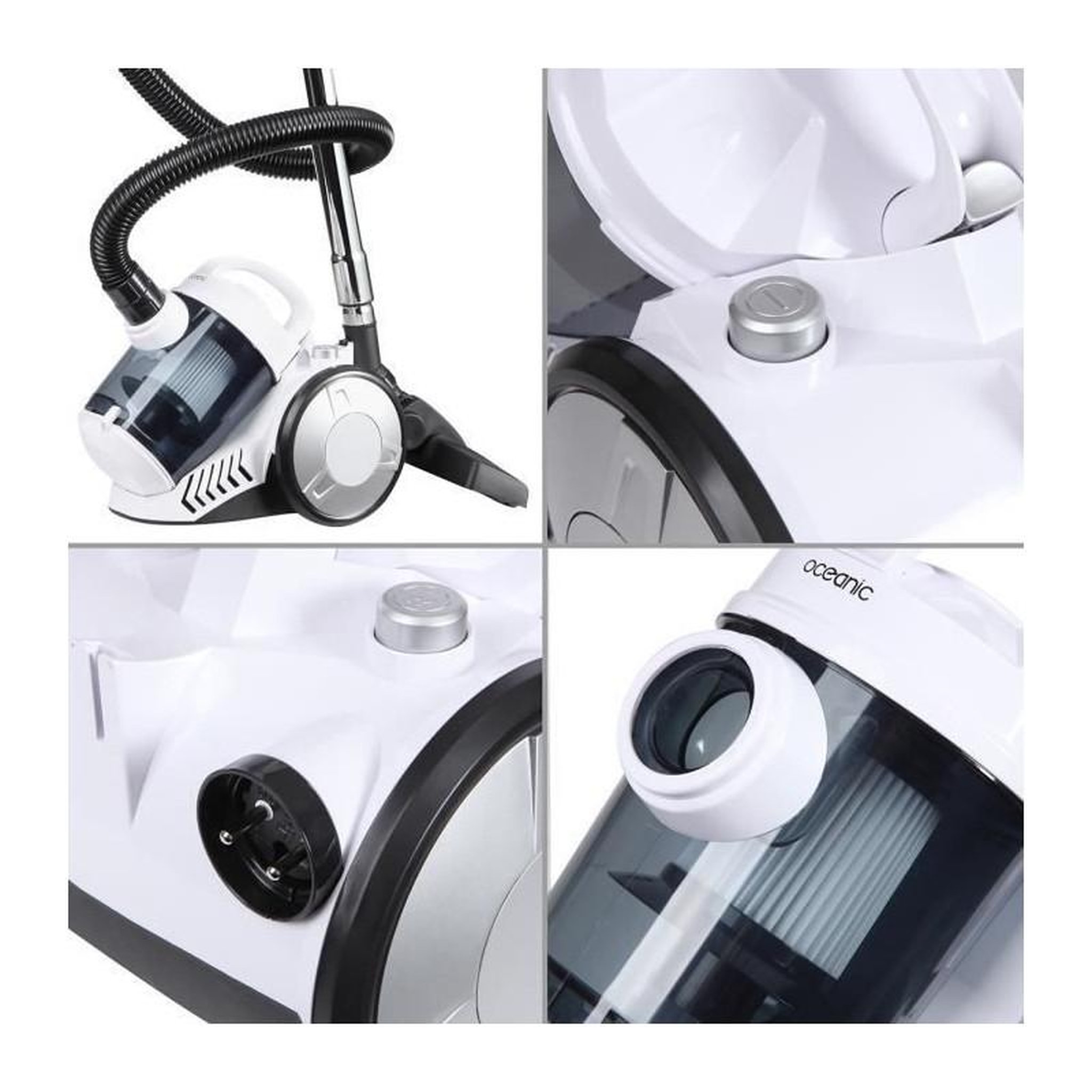 Voir la diapositive 4 : OCEANIC OCEANIC VC10WBAX2 Aspirateur traineau sans sac - 700W - 78 dB - A