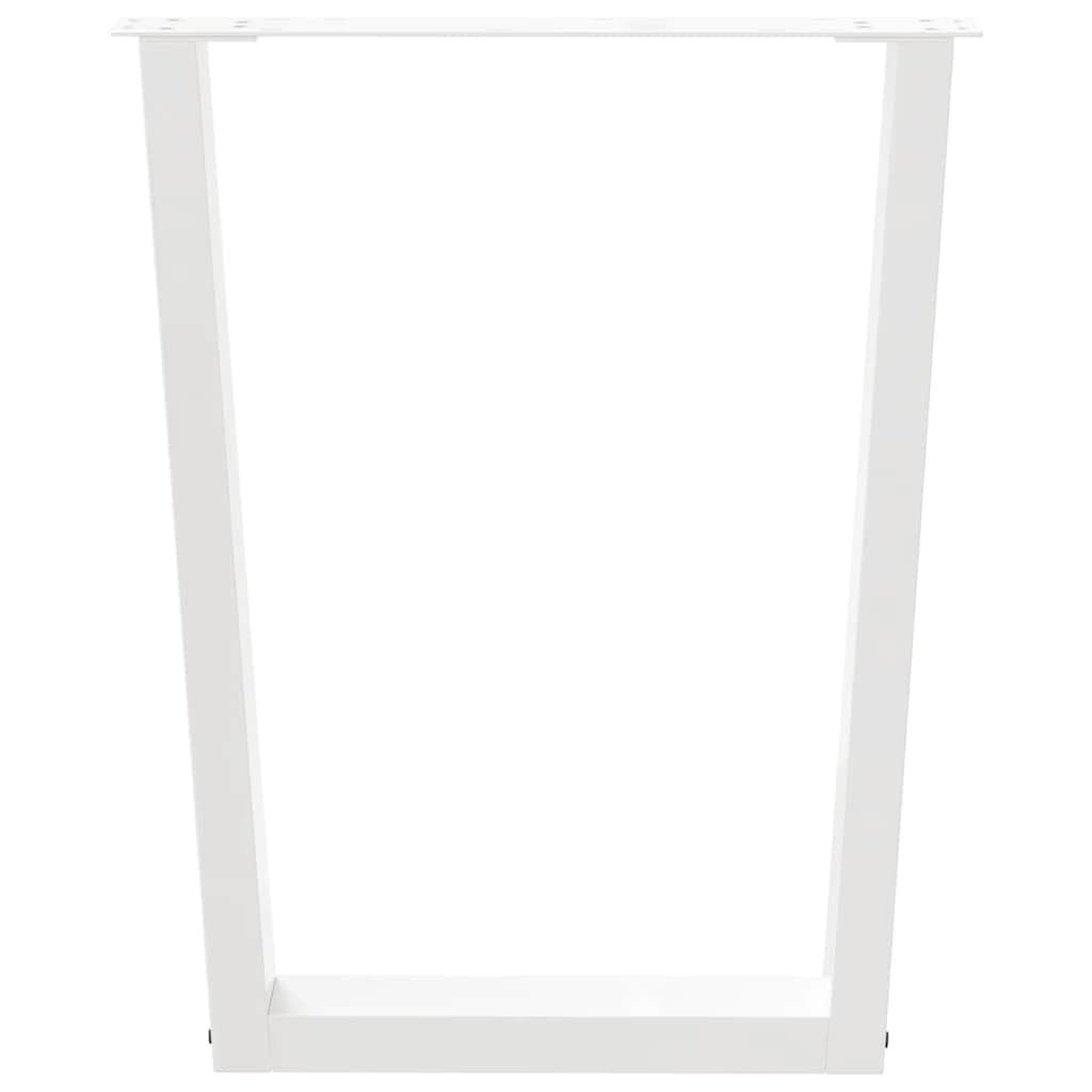 Voir la diapositive 5 : VIDAXL Pieds de table a manger forme de V 3 pcs blanc 70x(72-73,3) cm