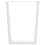 Voir la diapositive 5 : VIDAXL Pieds de table a manger forme de V 3 pcs blanc 70x(72-73,3) cm