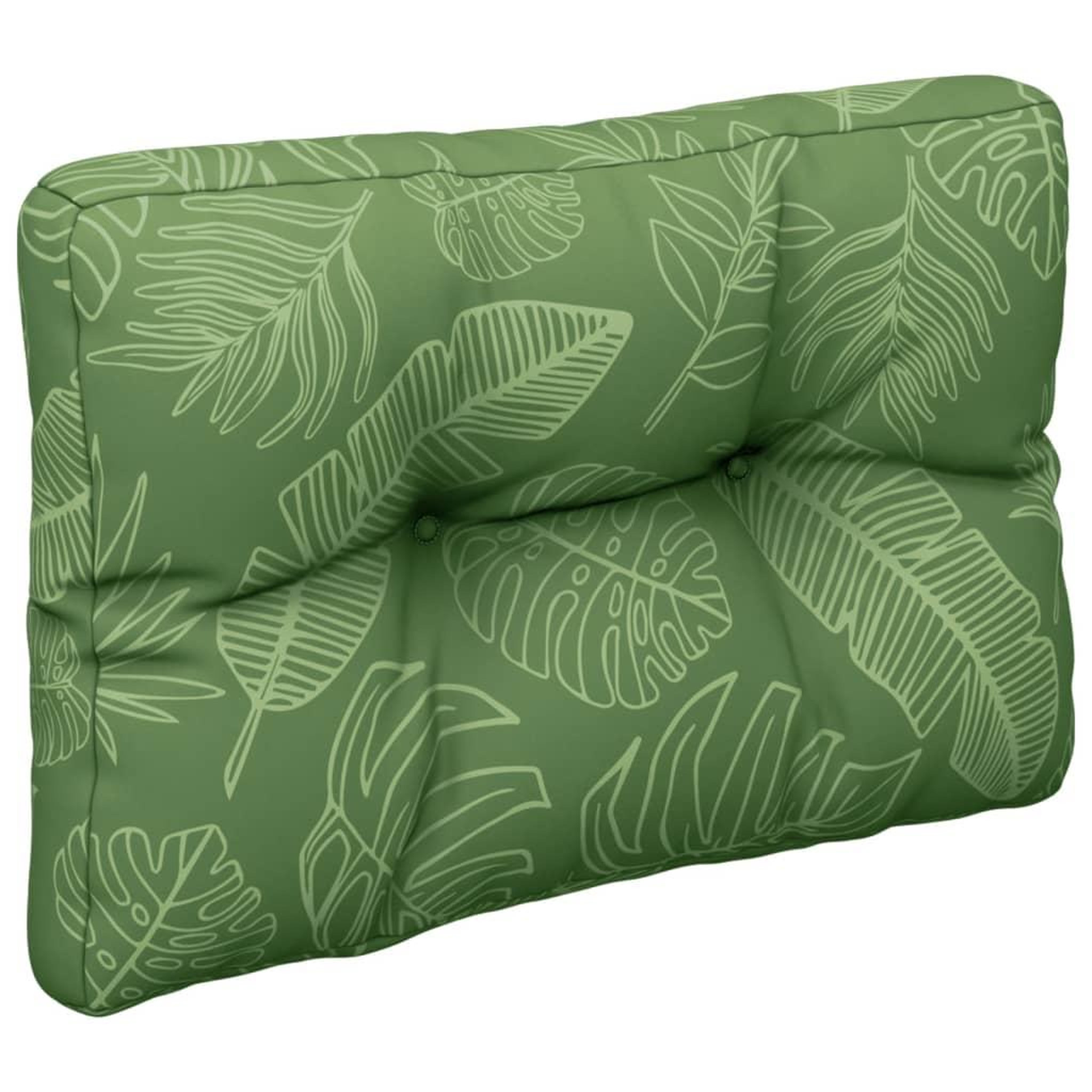 Voir la diapositive 4 : VIDAXL Coussins de palette lot de 2 motif de feuilles tissu