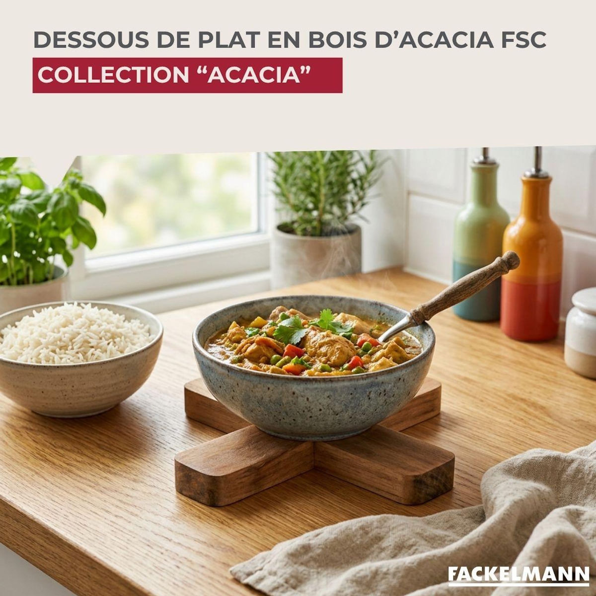 Fackelmann Dessous de Plat 18 cm Fackelmann Acacia