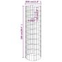 Voir la diapositive 6 : VIDAXL Lit sureleve a gabion circulaire 3pcs Acier galvanise Ø30x100cm