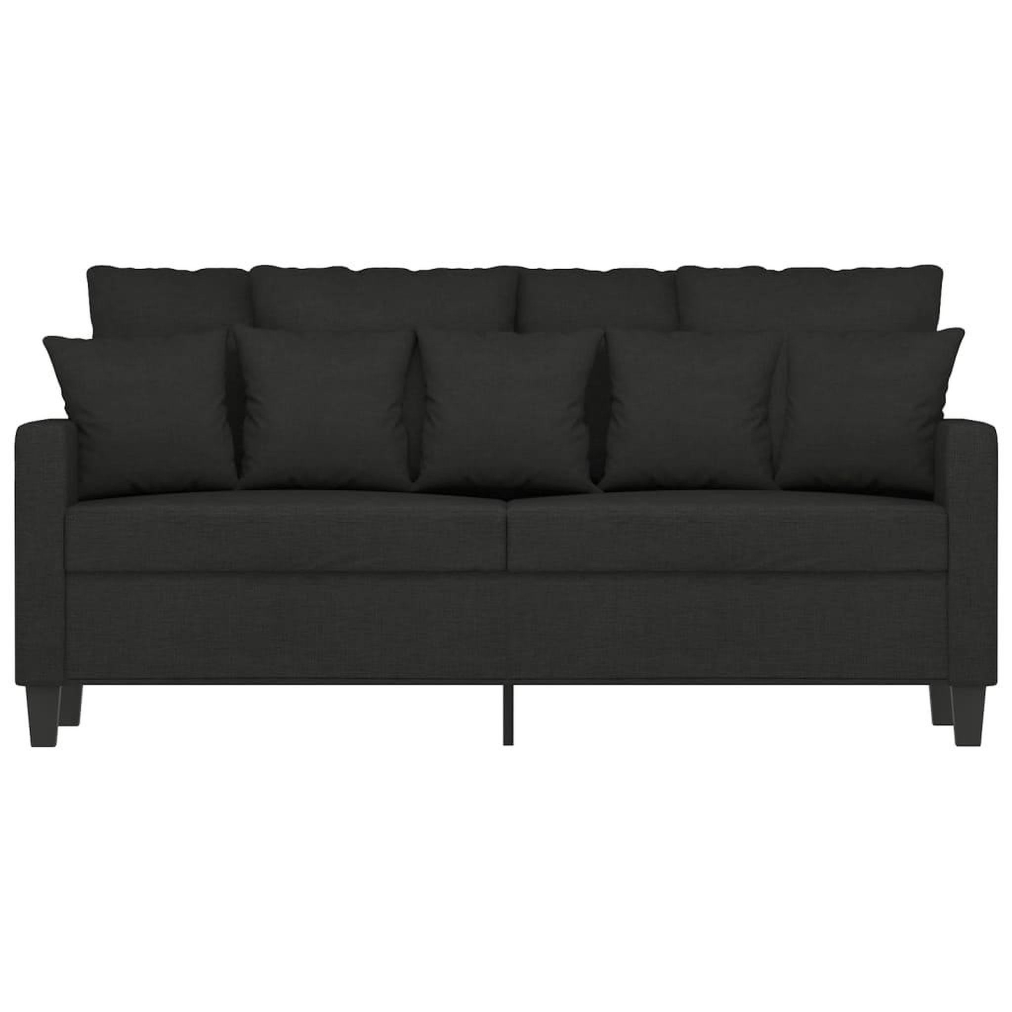 Voir la diapositive 3 : VIDAXL Canape a 2 places Noir 140 cm Tissu
