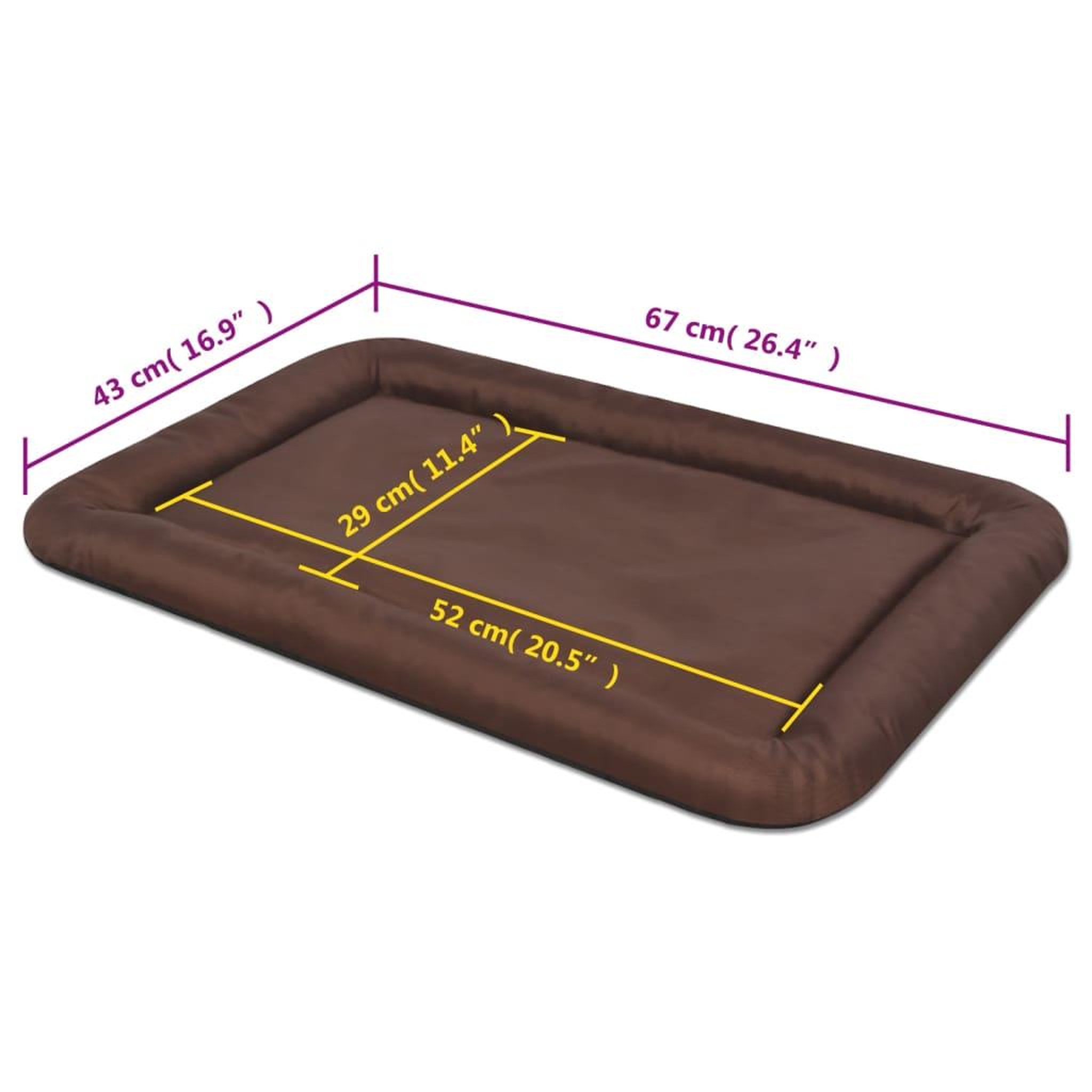 Voir la diapositive 5 : VIDAXL Matelas pour chiens Taille L Marron