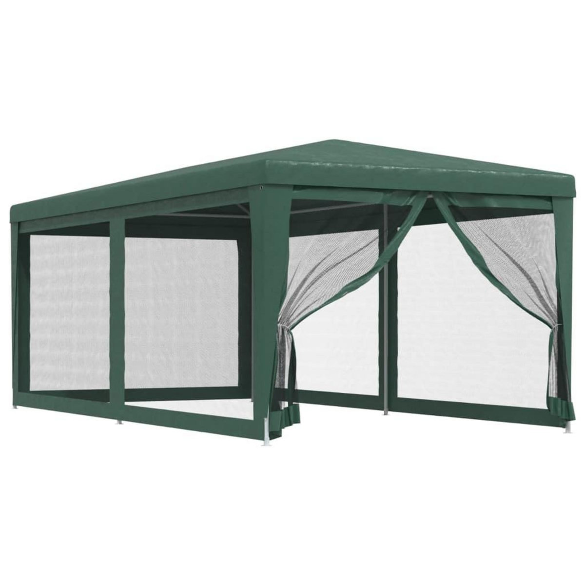 VIDAXL Tente de fete avec 4 parois laterales en maille Vert 3x6 m PEHD