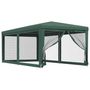 Voir la diapositive 2 : VIDAXL Tente de fete avec 4 parois laterales en maille Vert 3x6 m PEHD