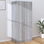 VIDAXL Garde-robe Sonoma gris 80x52x180 cm Bois d'ingenierie