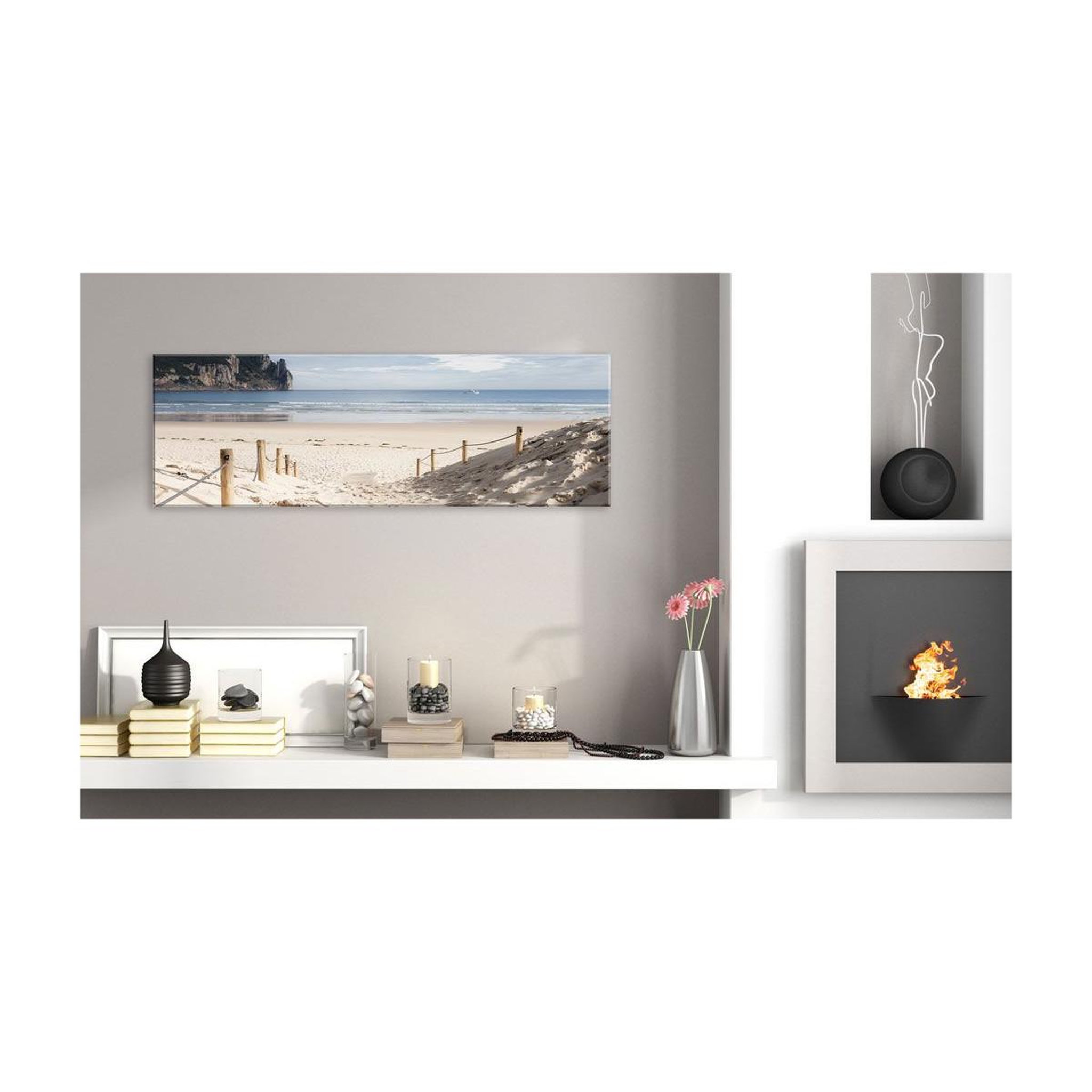 Voir la diapositive 2 : Paris Prix Tableau Imprimé  Beach Path