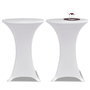 Voir la diapositive 1 : VIDAXL Housses elastiques de table Ø 80 cm Blanc 2 pcs