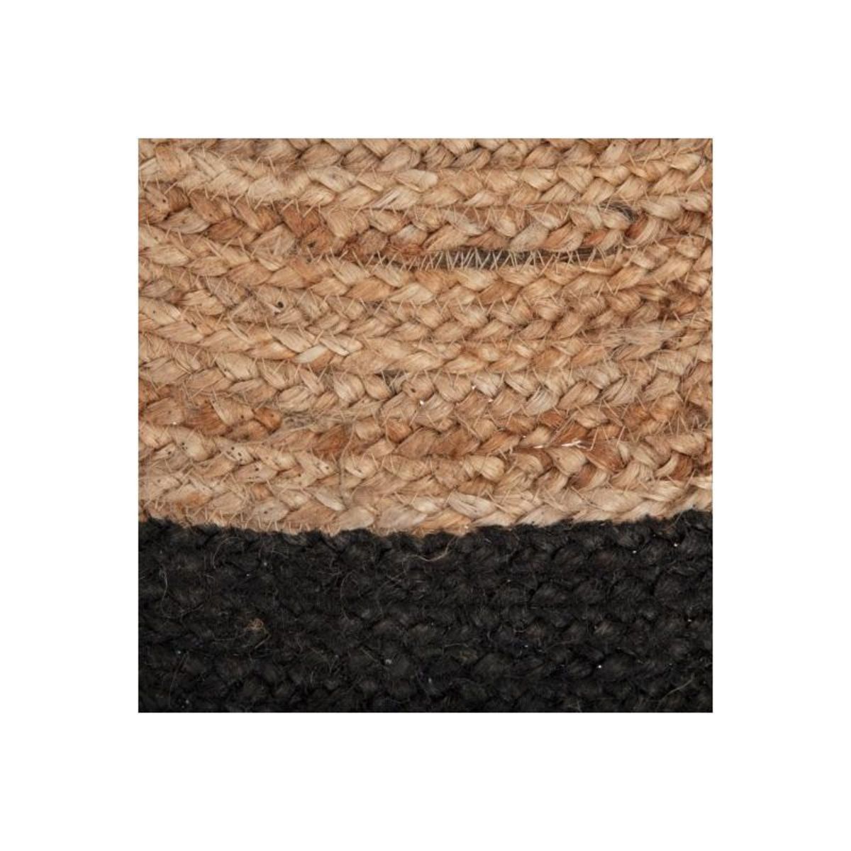 ATMOSPHERA Tapis rond jute bord noir ou blanc diamètre 120 cm Atmosphera -  - Tapis rond 120 cm -  -