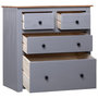 Voir la diapositive 2 : VIDAXL Buffet Gris 80x40x83 cm Pin Gamme Panama