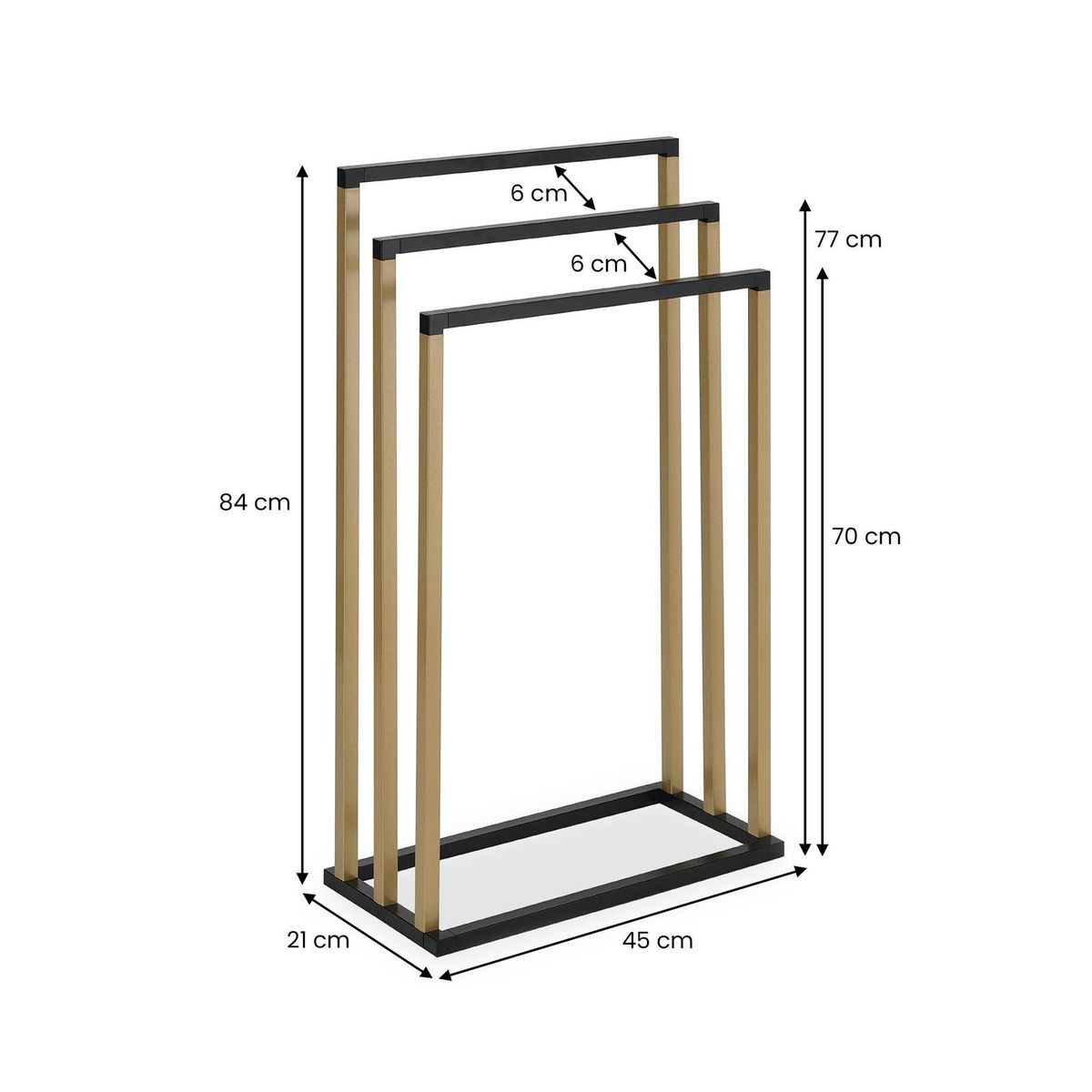 IDIMEX Porte-serviettes KUNO, en métal