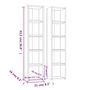 Voir la diapositive 6 : VIDAXL Armoires a CD 2 pcs Sonoma gris 21x16x93,5 cm Bois d'ingenierie