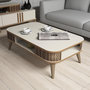 Voir la diapositive 2 : Habitat et Jardin Table basse en bois  Eylül  - 105 x 60 x 34 cm - Crème