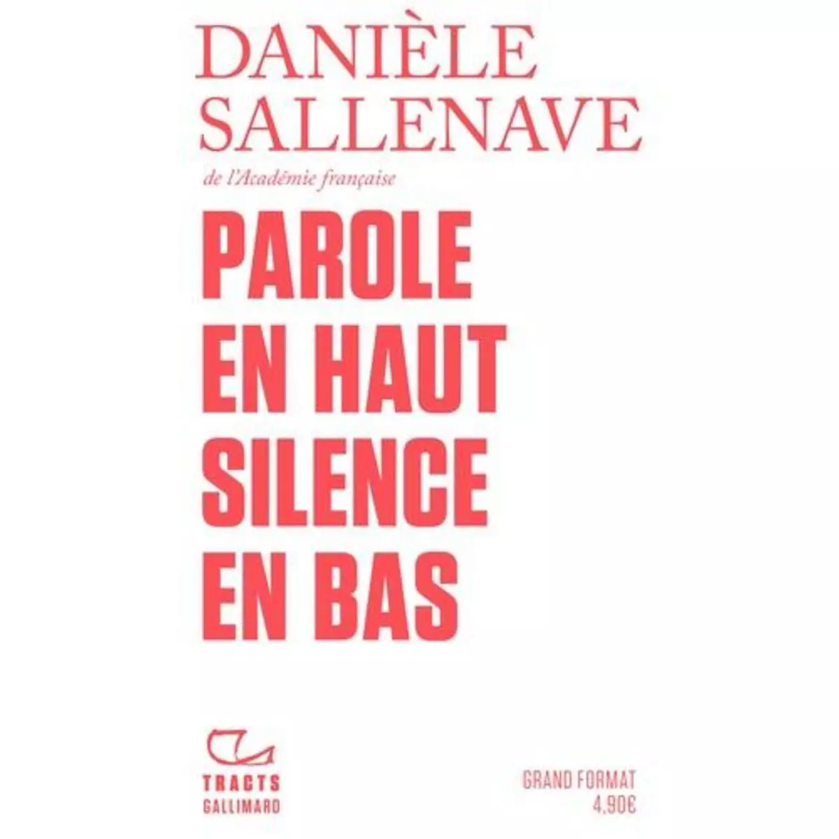  PAROLE EN HAUT SILENCE EN BAS, Sallenave Danièle