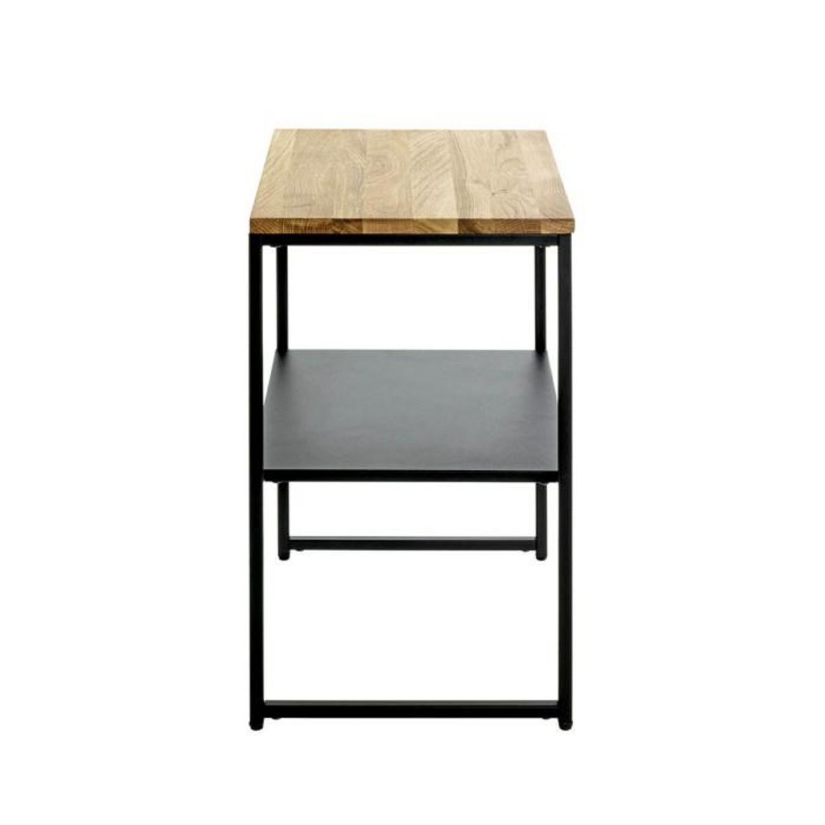 Paris Prix Table d'Appoint 2 Niveaux  Pika  60cm Chêne & Noir