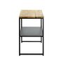 Voir la diapositive 3 : Paris Prix Table d'Appoint 2 Niveaux  Pika  60cm Chêne & Noir