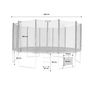 Voir la diapositive 4 : SWEEEK Trampoline 490cm gris avec filet de protection. échelle. bâche. filet pour chaussures. kit d'ancrage