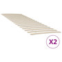 Voir la diapositive 1 : VIDAXL Sommiers a lattes avec 34 lattes 2 pcs 80x200 cm