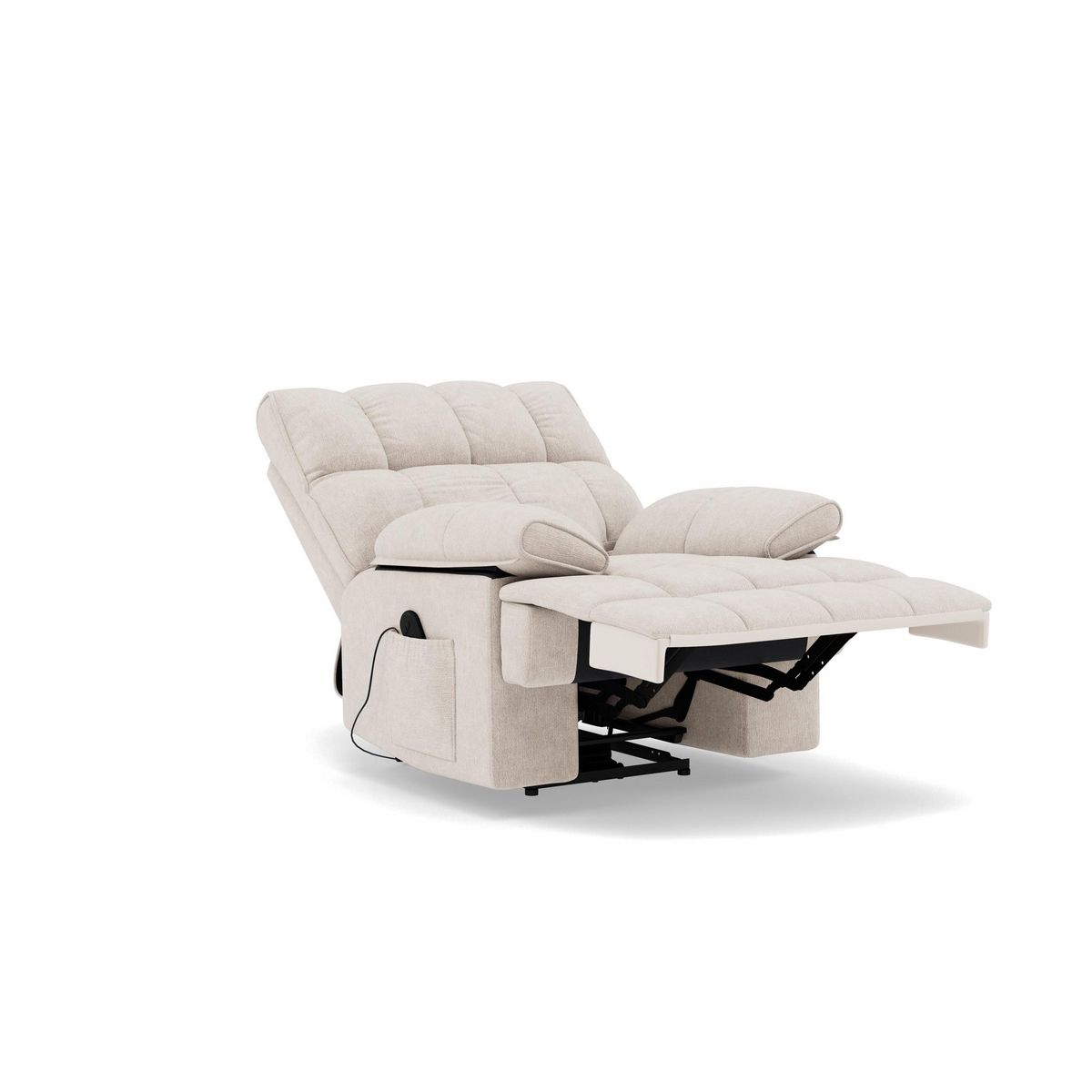 BEST MOBILIER Chandler - fauteuil relax électrique en velours texturé