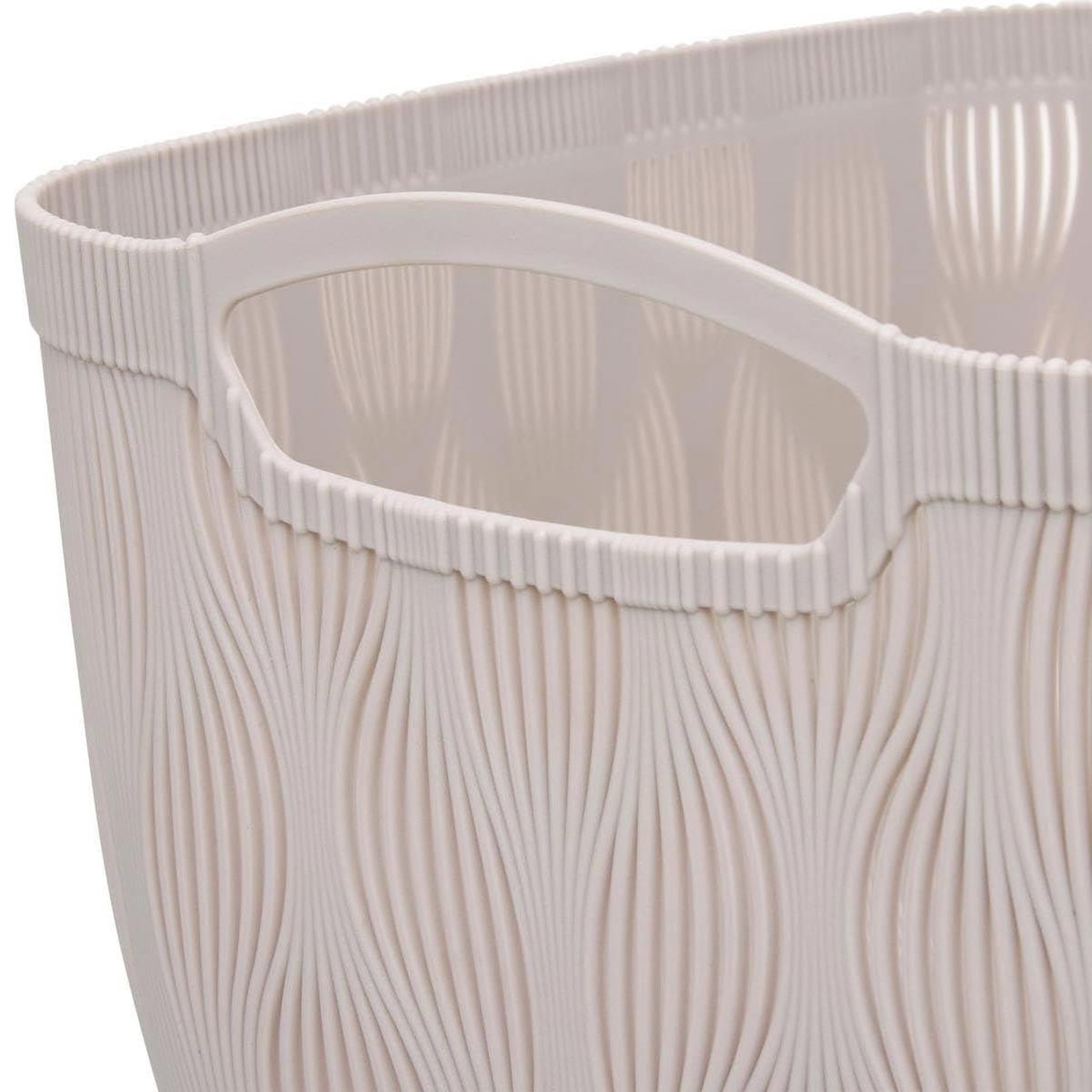 Voir la diapositive 2 : FIVE Panier de rangement design  leaf  6,5l beige