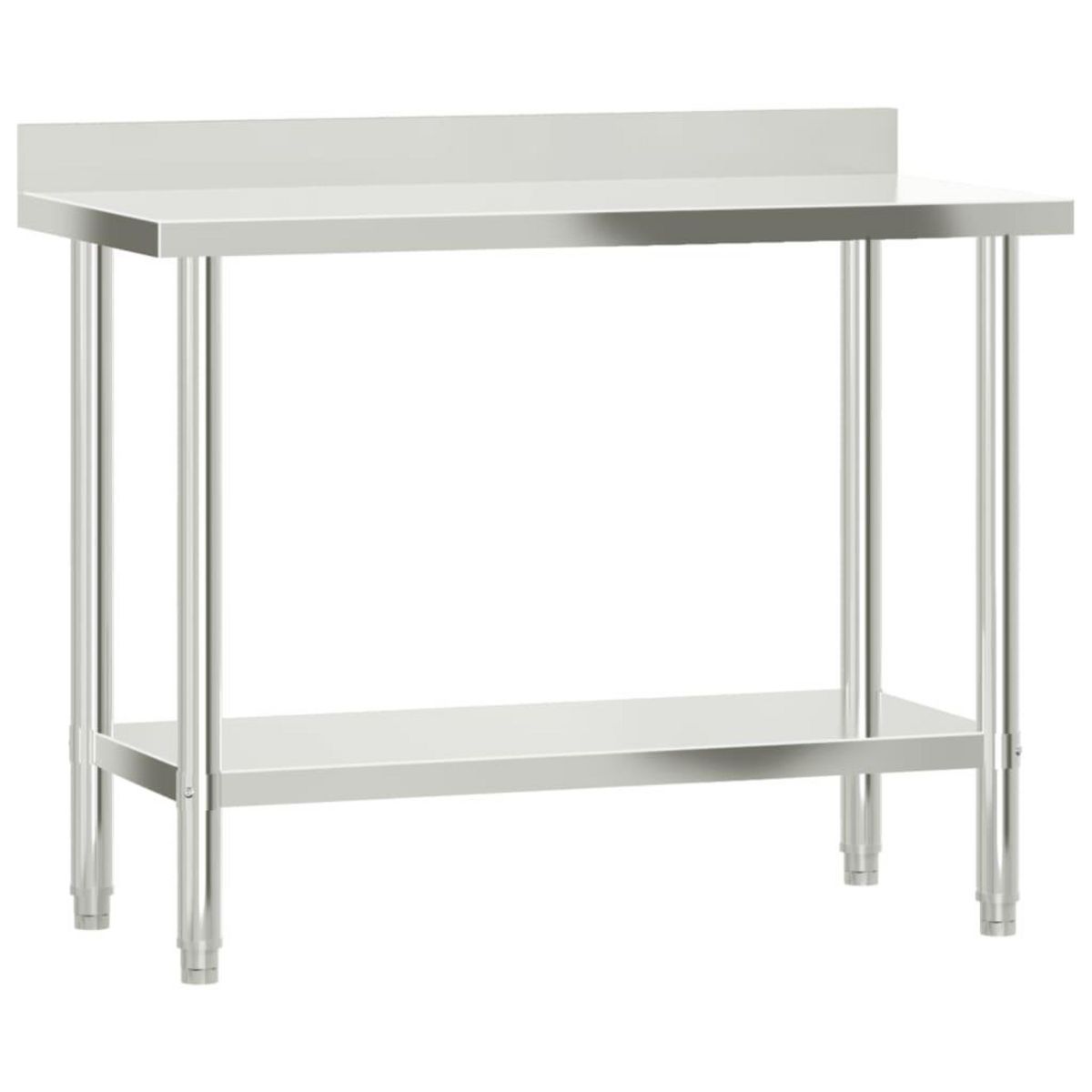 VIDAXL Table de travail de cuisine avec etagere 110x55x150 cm inox