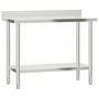 Voir la diapositive 4 : VIDAXL Table de travail de cuisine avec etagere 110x55x150 cm inox
