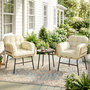 Voir la diapositive 6 : OUTSUNNY Salon de jardin 2 places design résine tressée effet rotin naturel métal noir