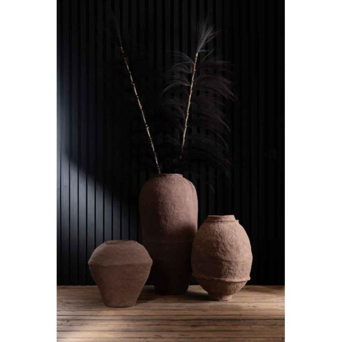 Paris Prix Vase Design  Papier Mâché  47cm Marron