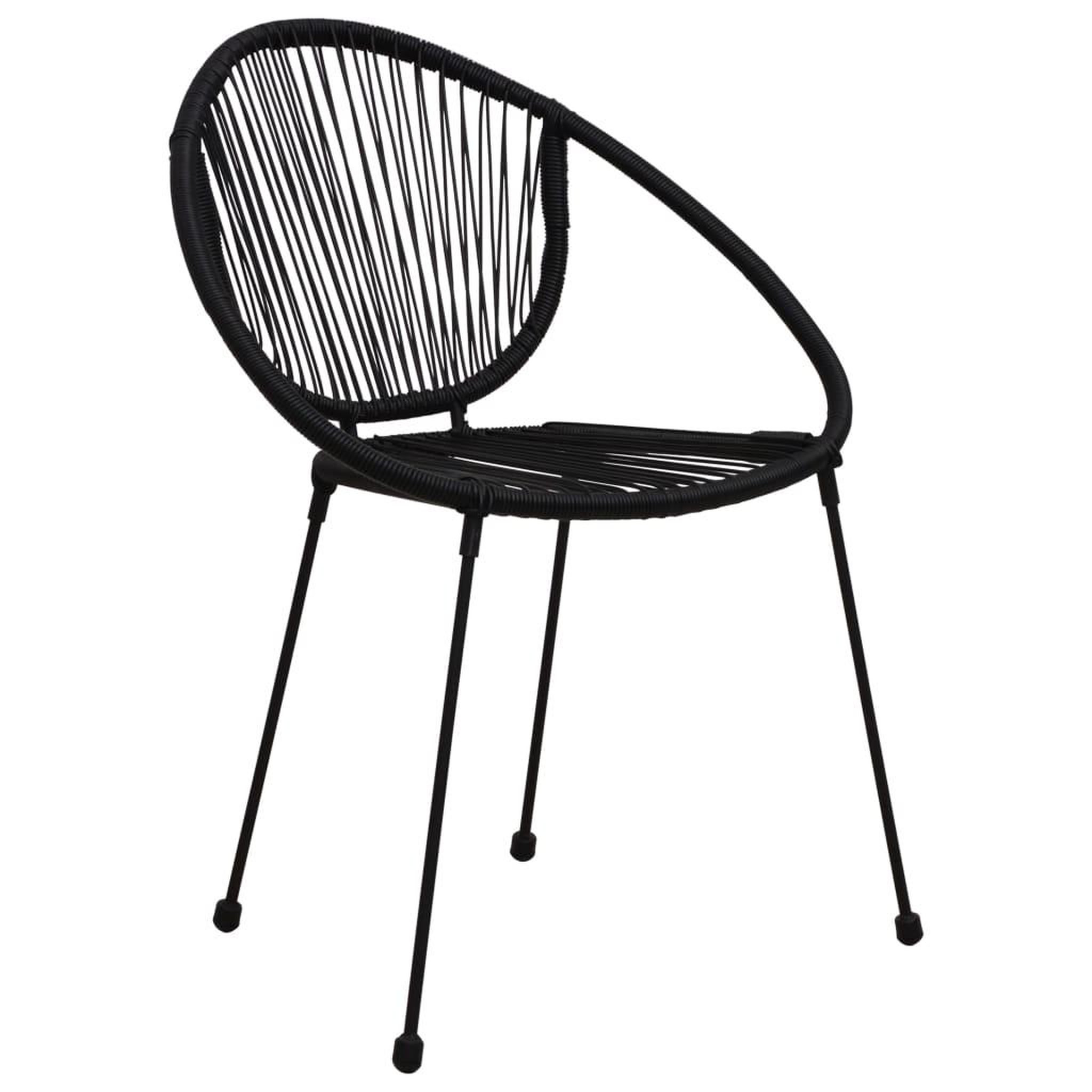 Voir la diapositive 2 : VIDAXL Chaises de jardin lot de 2 PVC Rotin Noir