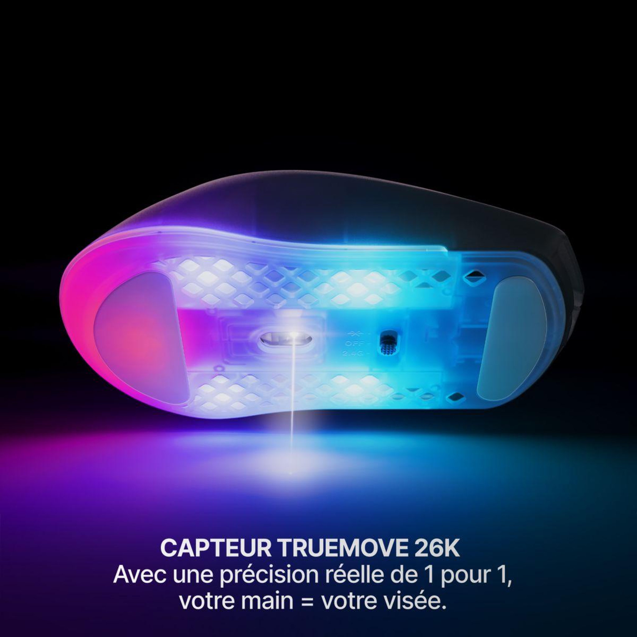 Voir la diapositive 5 : STEEL SERIES Souris gamer sans fil aerox 3 wl gen 2 - shadow