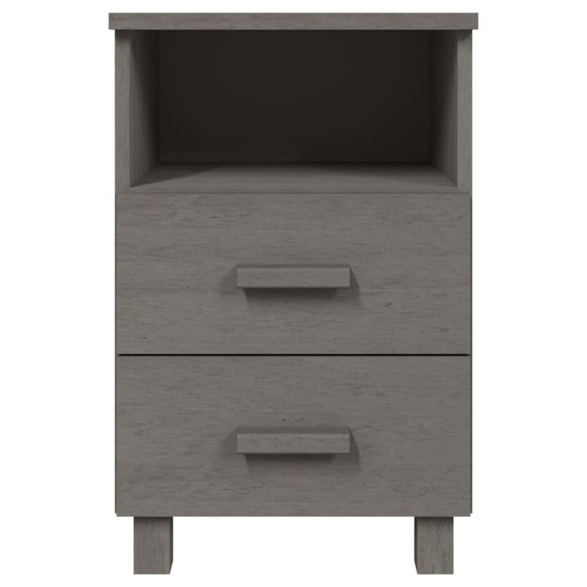 VIDAXL Table de chevet HAMAR Gris clair 40x35x62 cm Bois de pin massif