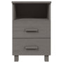 Voir la diapositive 3 : VIDAXL Table de chevet HAMAR Gris clair 40x35x62 cm Bois de pin massif
