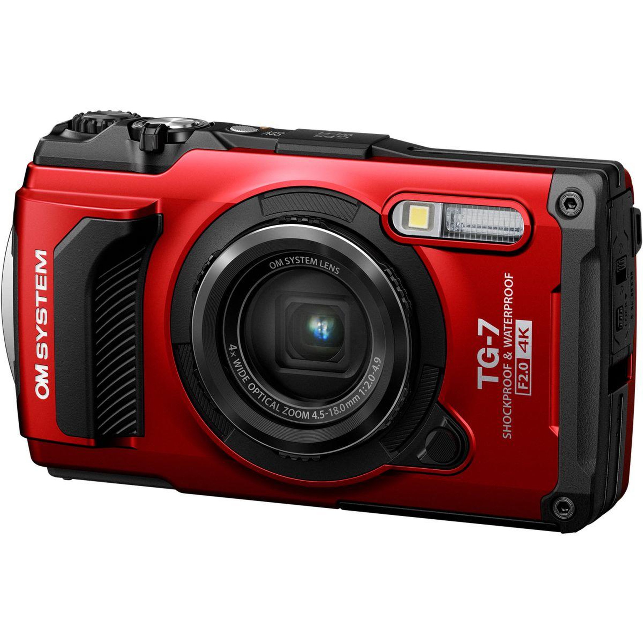 Voir la diapositive 2 : OM SYSTEM Appareil photo Compact TG-7 Red