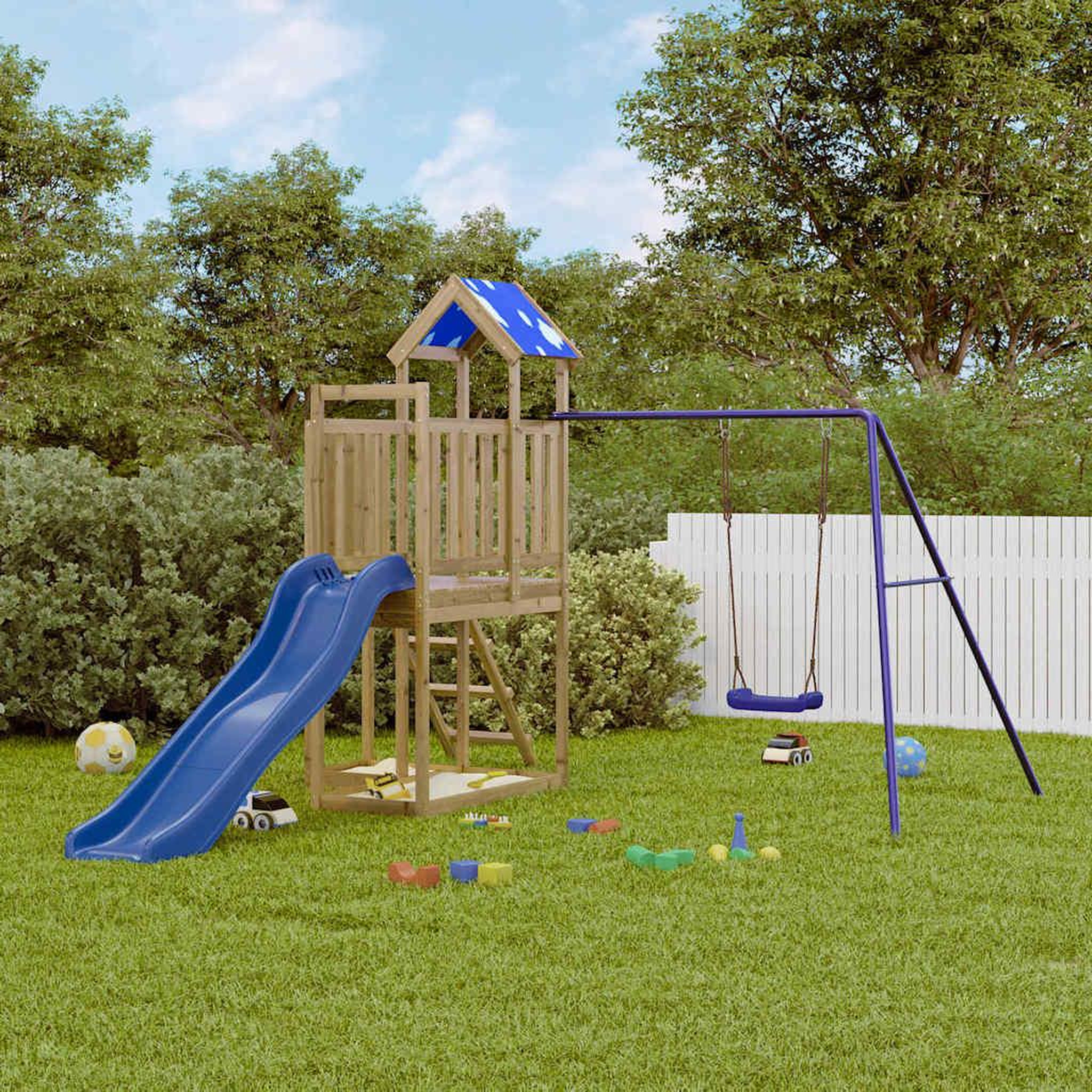 VIDAXL Aire de jeux d'exterieur bois de pin impregne