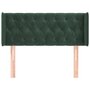 Voir la diapositive 3 : VIDAXL Tete de lit avec oreilles Vert fonce 103x16x78/88 cm Velours