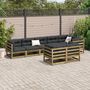 Voir la diapositive 3 : VIDAXL Salon de jardin 8 pcs bois de pin impregne