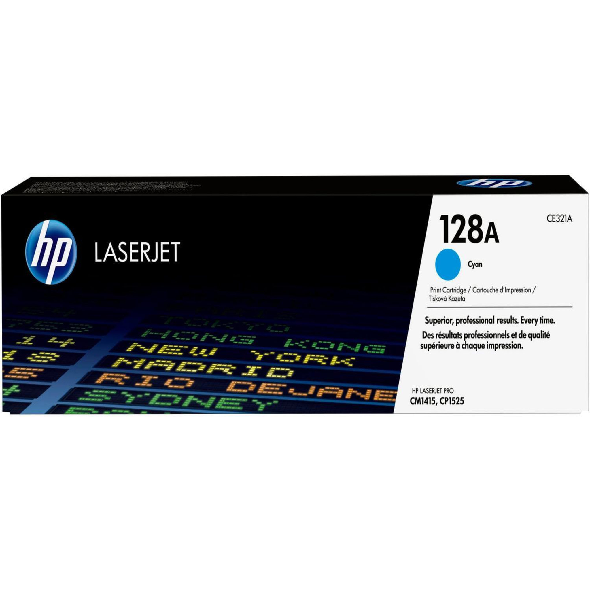 Voir la diapositive 3 : HP Cartouche de toner HP 128A (CE321A) cyan pour imprimantes HP Color LaserJet CP1525/CM1415MFP