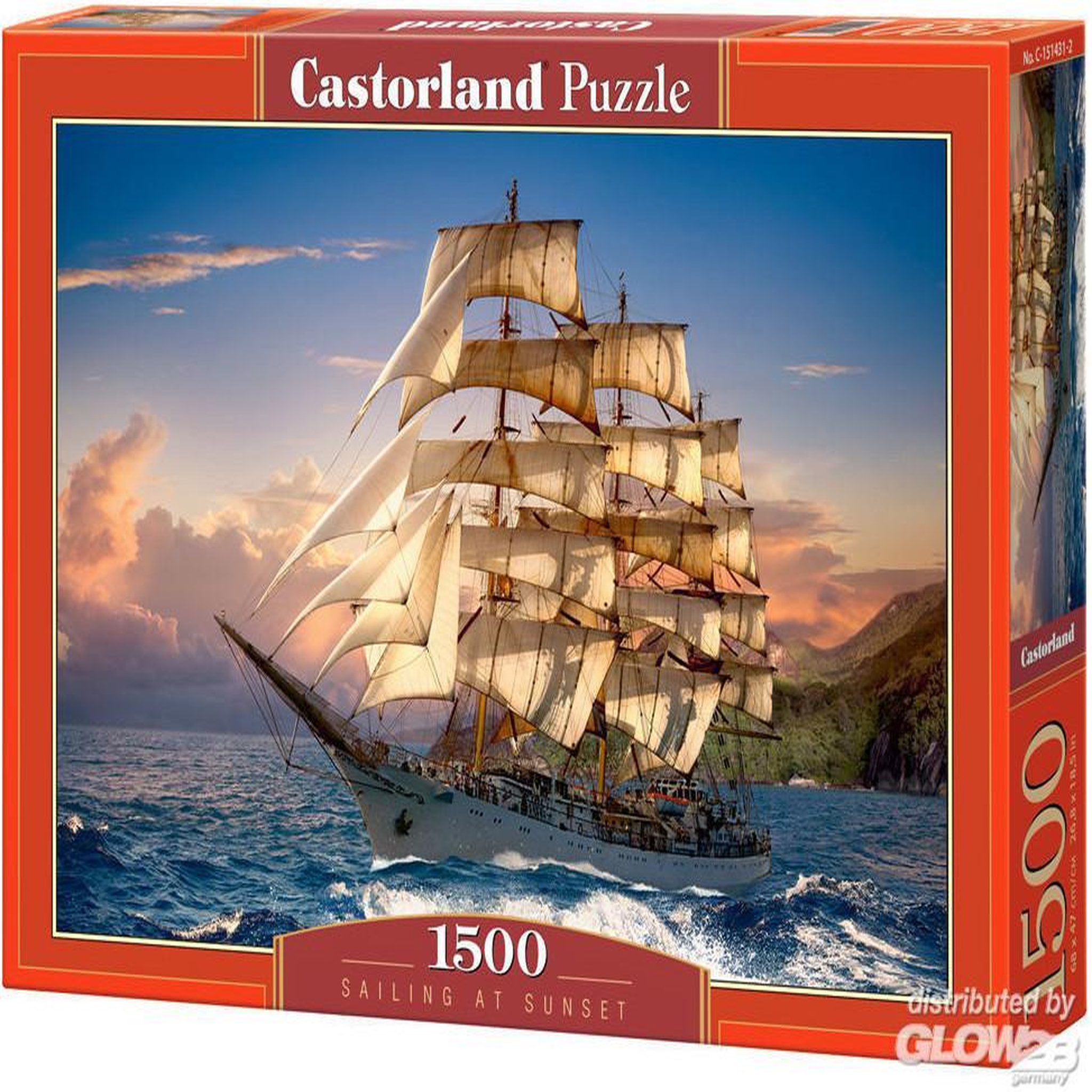 Voir la diapositive 3 : Castorland Puzzle 1500 pièces : Voilier au crépuscule