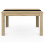 Voir la diapositive 3 : ID MARKET Table à manger rectangle GEORGIA 6 personnes imitation hêtre et noire 140 x 80 cm