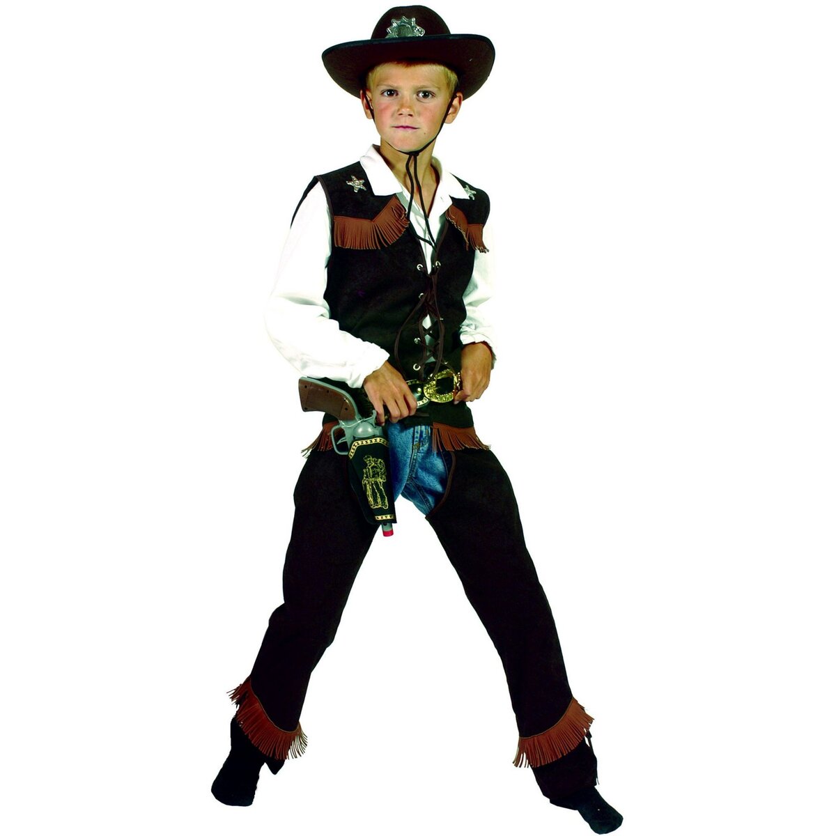 FUNNY FASHION Costume De Clint Le Cowboy - 10/12 ans (140 à 152 cm)