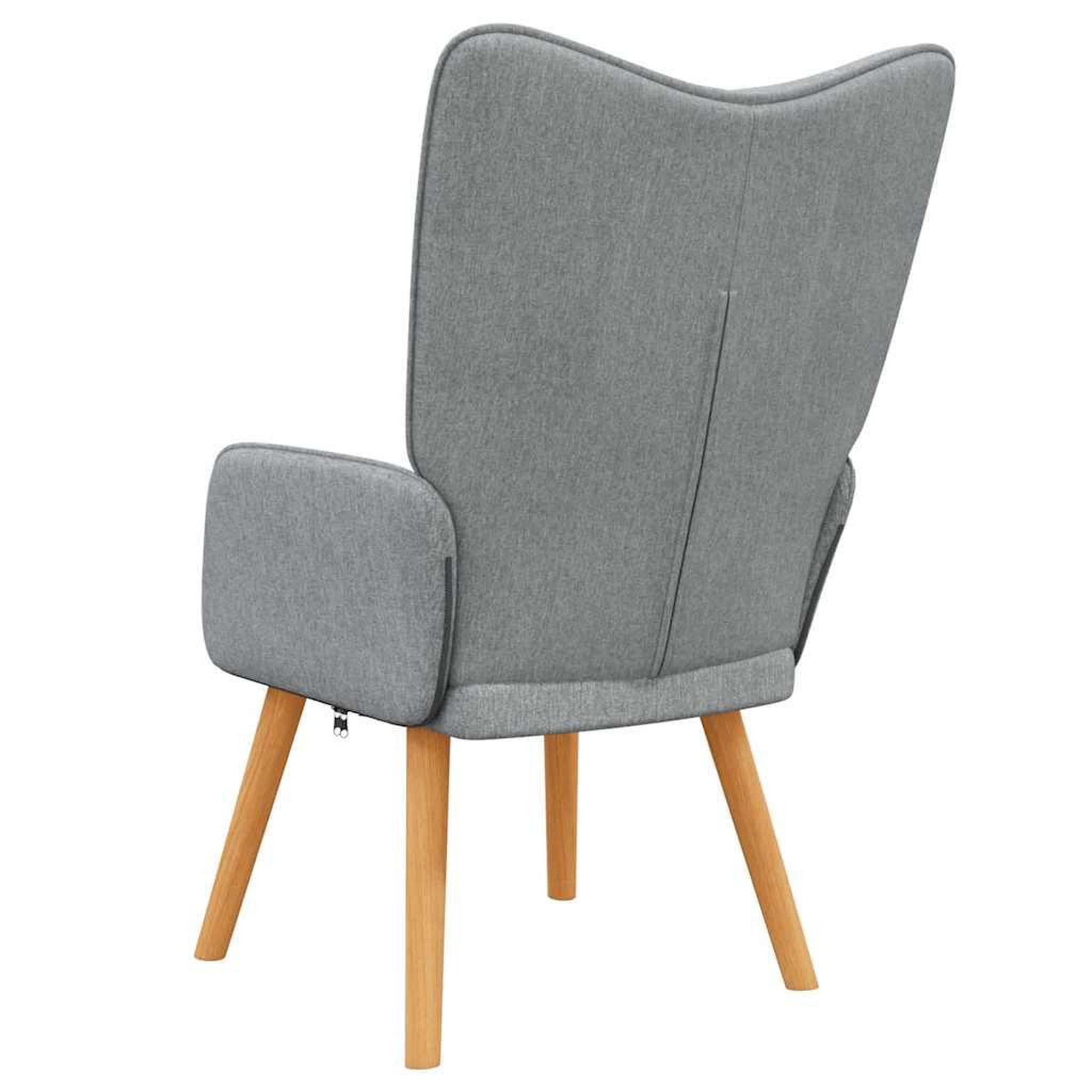 Voir la diapositive 5 : VIDAXL Chaise de relaxation Gris clair Tissu