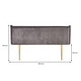 Voir la diapositive 3 : IDIMEX Lit futon avec tête de lit KARRI 140 x 200 cm - gris foncé et châtaignier