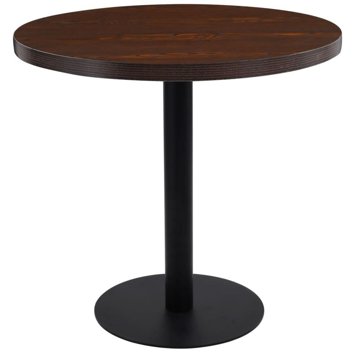 VIDAXL Table de bistro Marron fonce 80 cm MDF