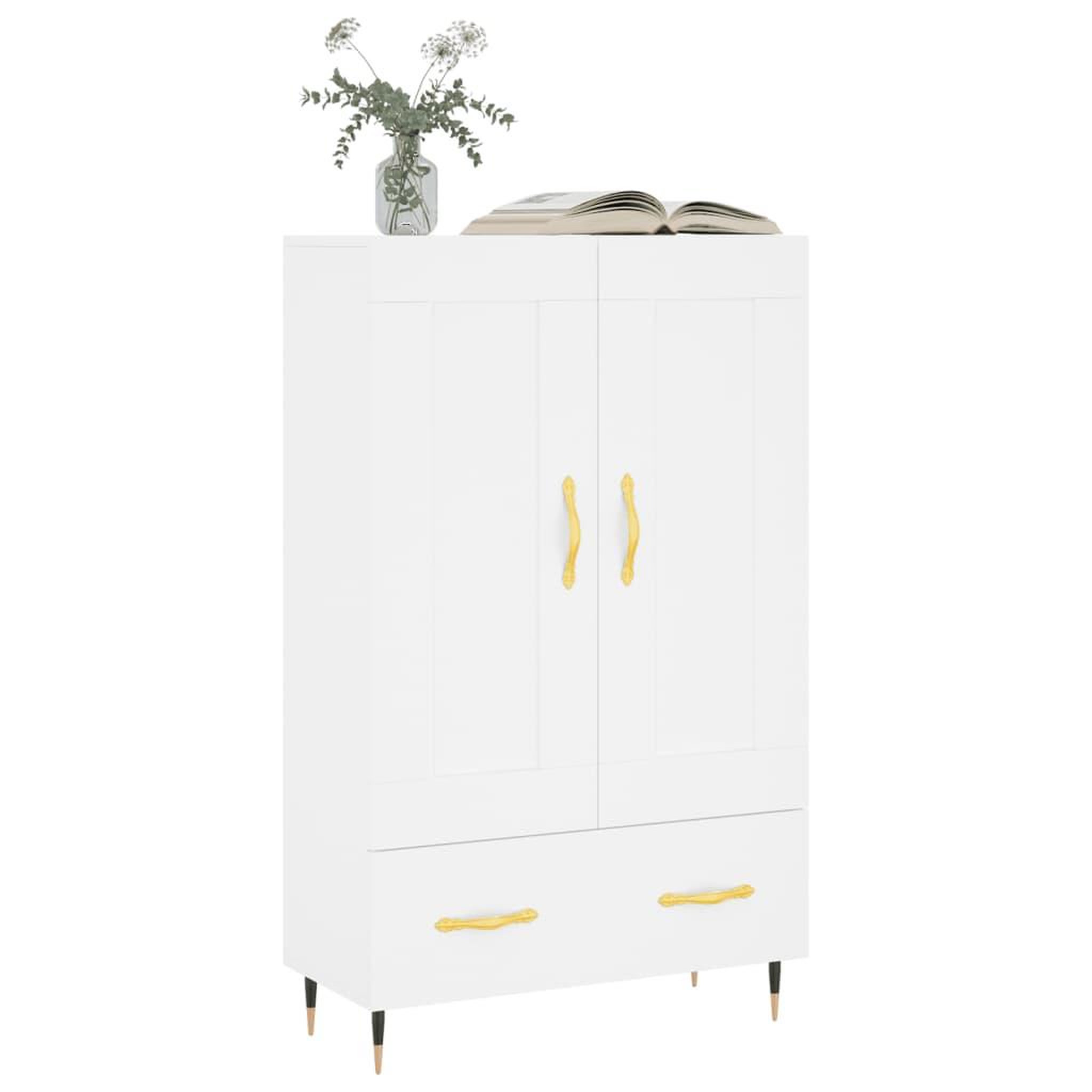 Voir la diapositive 3 : VIDAXL Buffet haut blanc 69,5x31x115 cm bois d'ingenierie