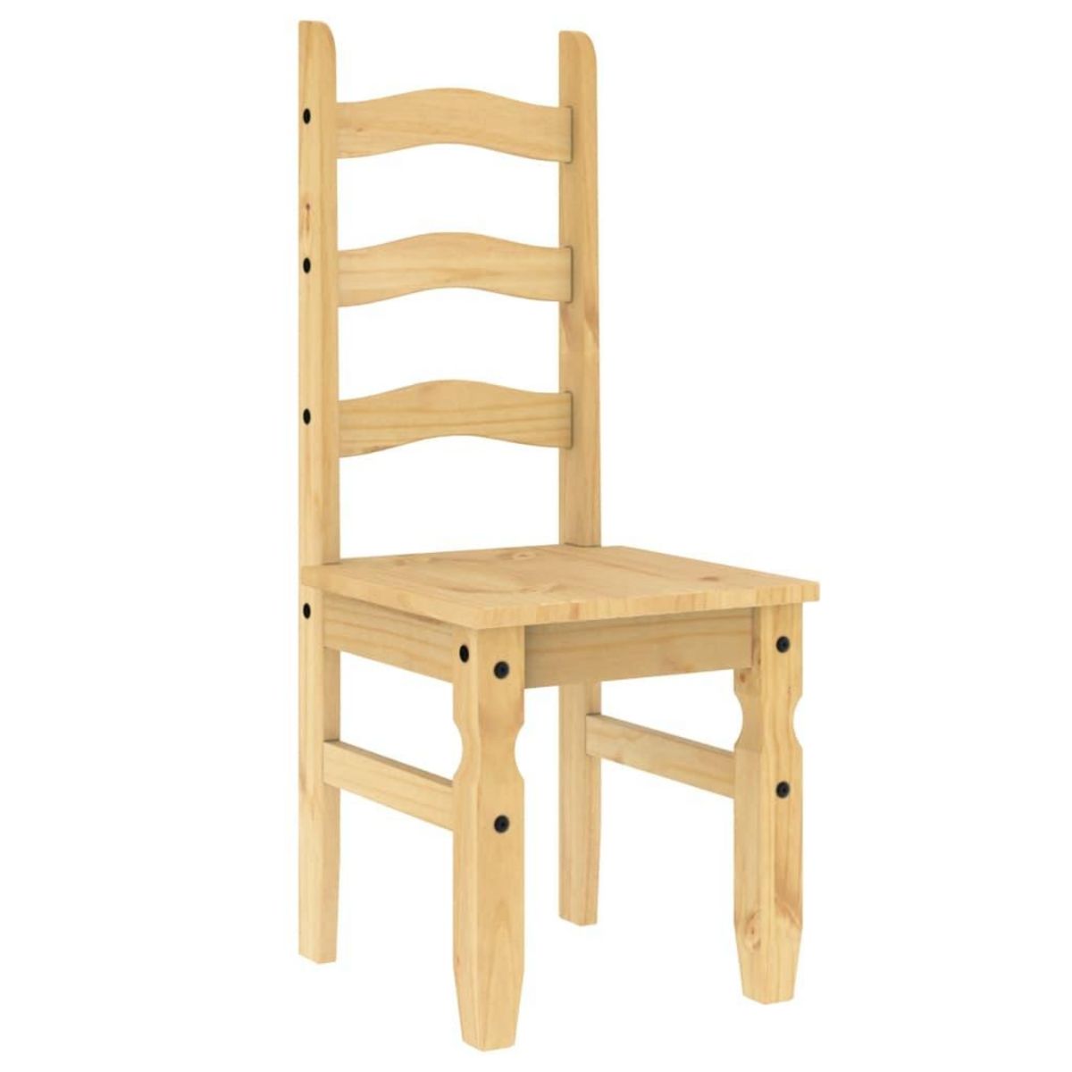 VIDAXL Chaises a manger lot de 2  42x47x107cm bois massif de pin