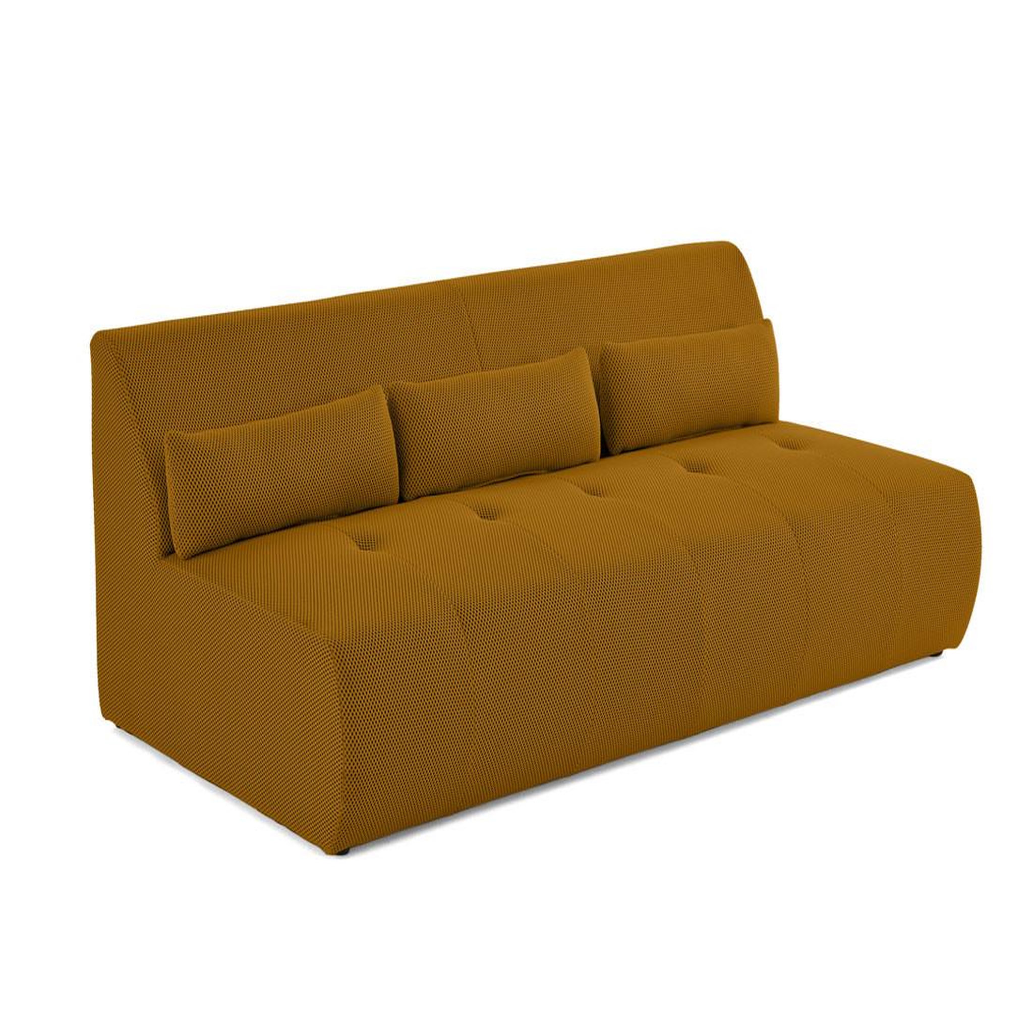 Voir la diapositive 2 : LISA DESIGN Onyx - canapé droit 3 places - en tissu mailles 3d